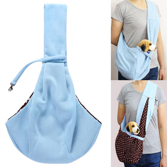 Pet Supplies Double-Sided Pet Sling Pouch-Blue