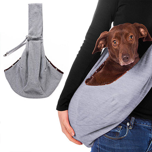 Pet Supplies Double-Sided Pet Sling Pouch-Grey
