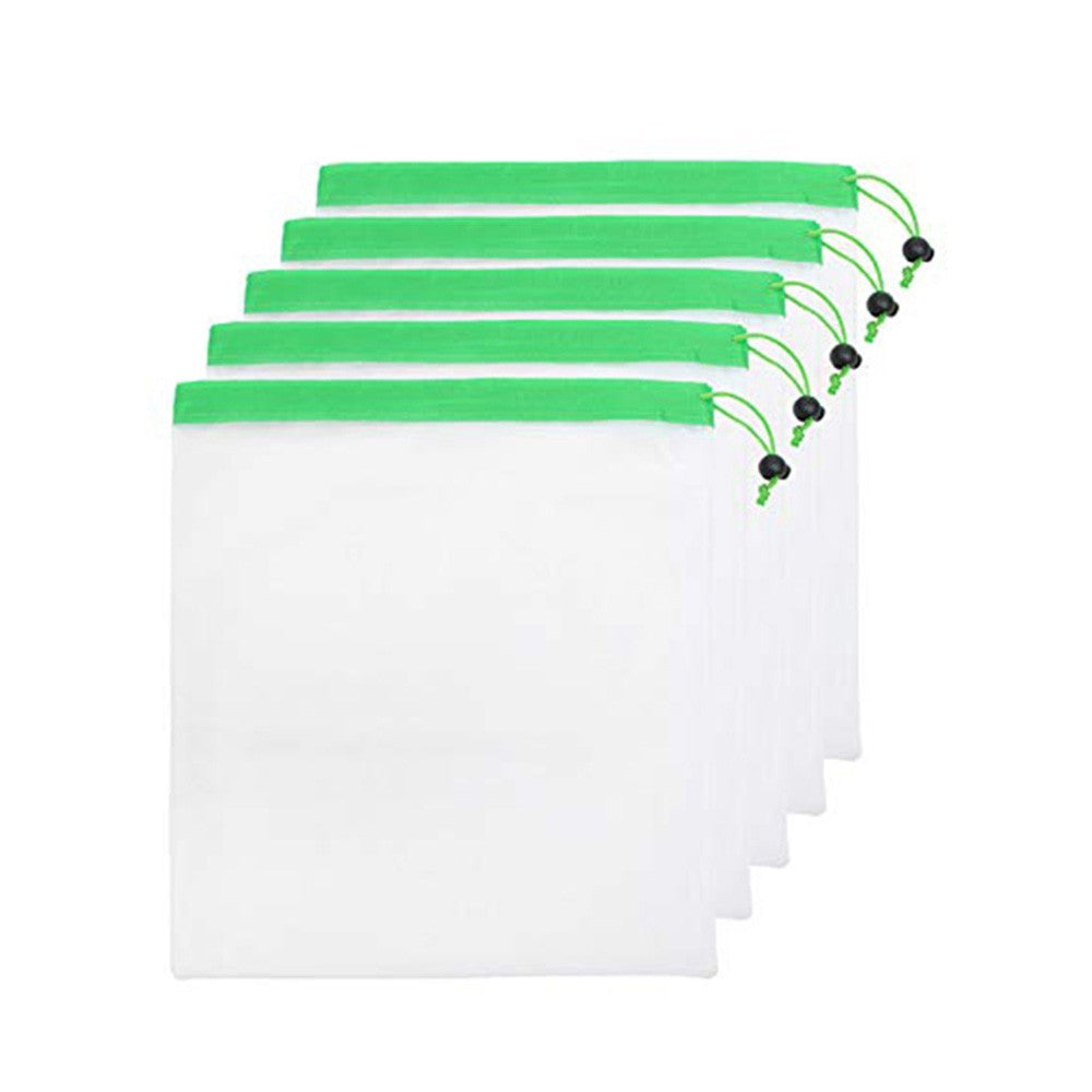 15Pcs Reusable Grocery Fruit Vegetable Mesh Shopping Bags