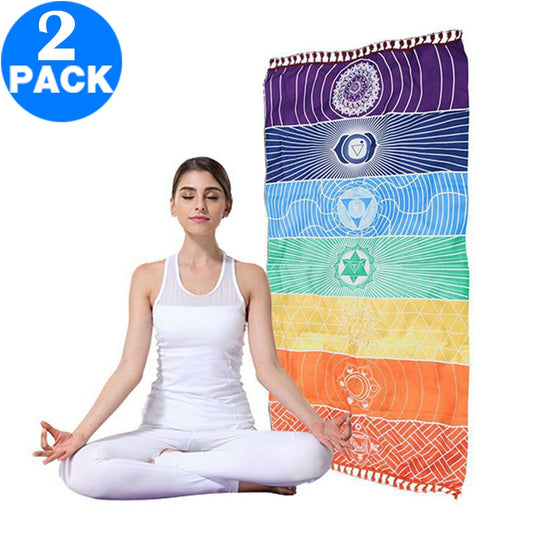 2 X Rainbow Chakra Towel