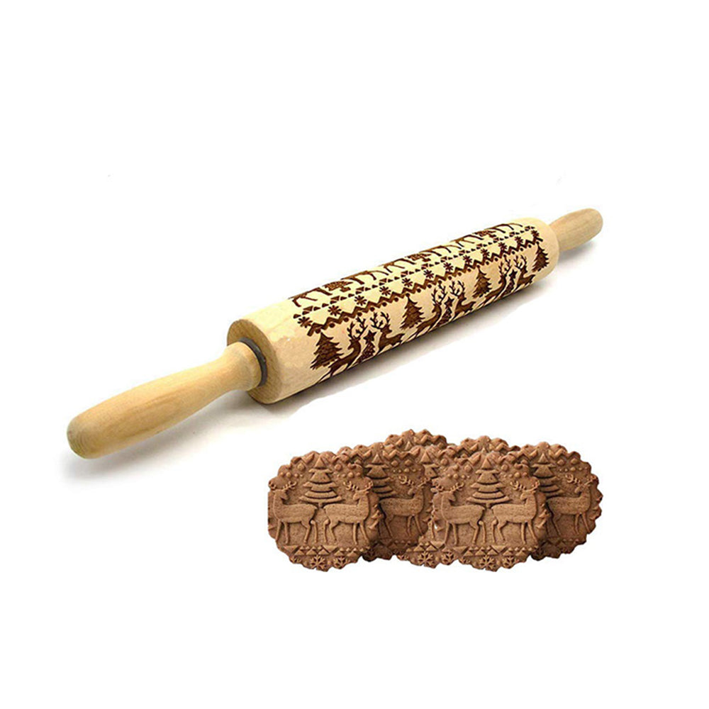 35cm Christmas Embossed Rolling Pin