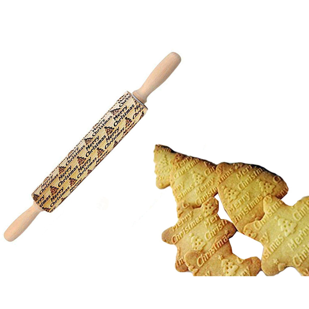 35cm Christmas Embossed Rolling Pin