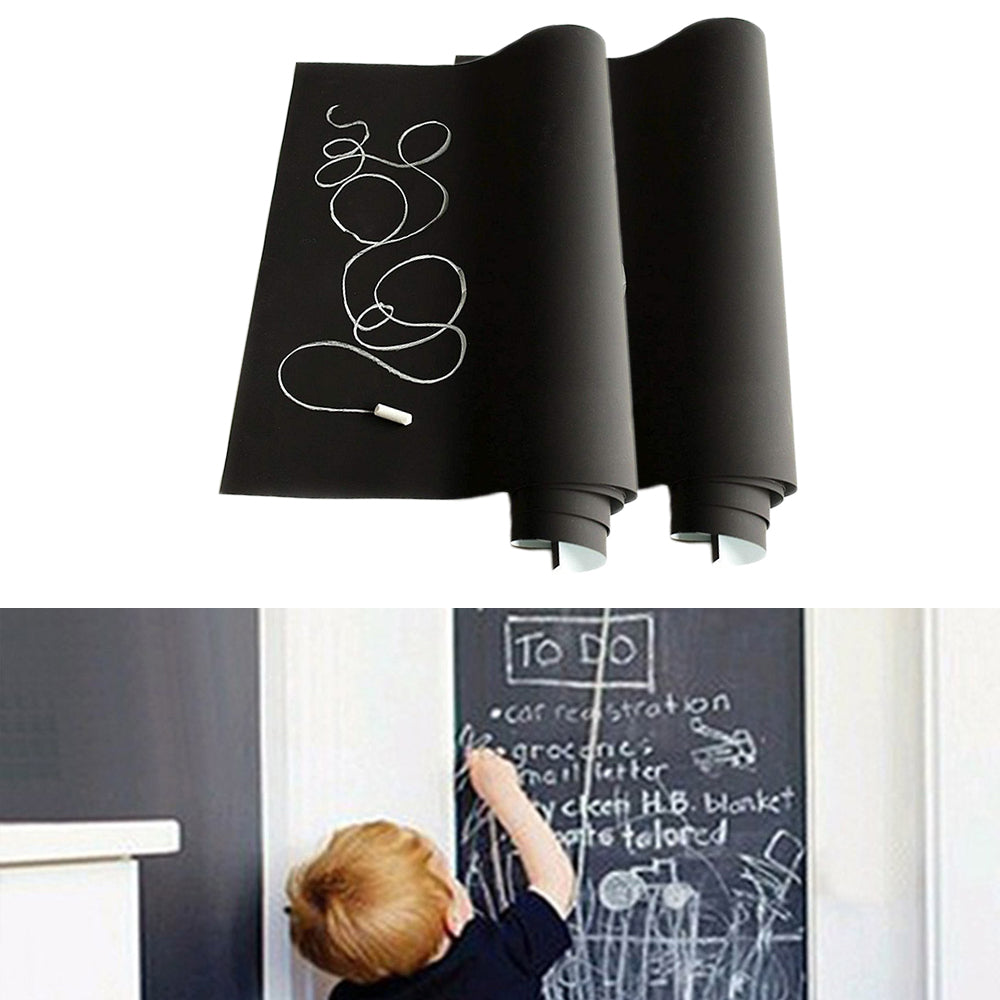 2 X Black Chalkboard Sticker Self Adhesive Chalk Board Sticker Chalkboard Contact Paper