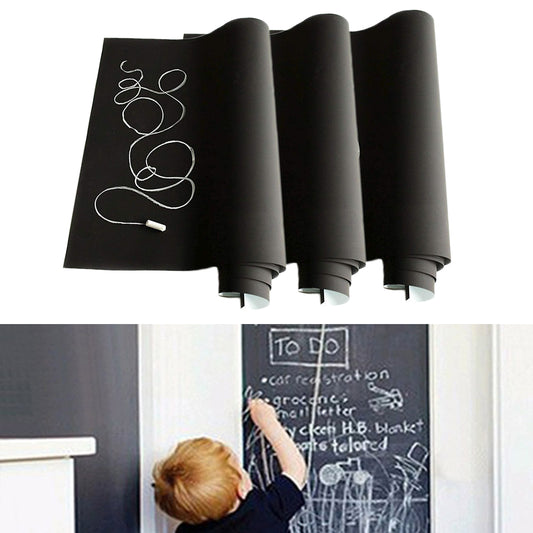 3 X Black Chalkboard Sticker Self Adhesive Chalk Board Sticker Chalkboard Contact Paper