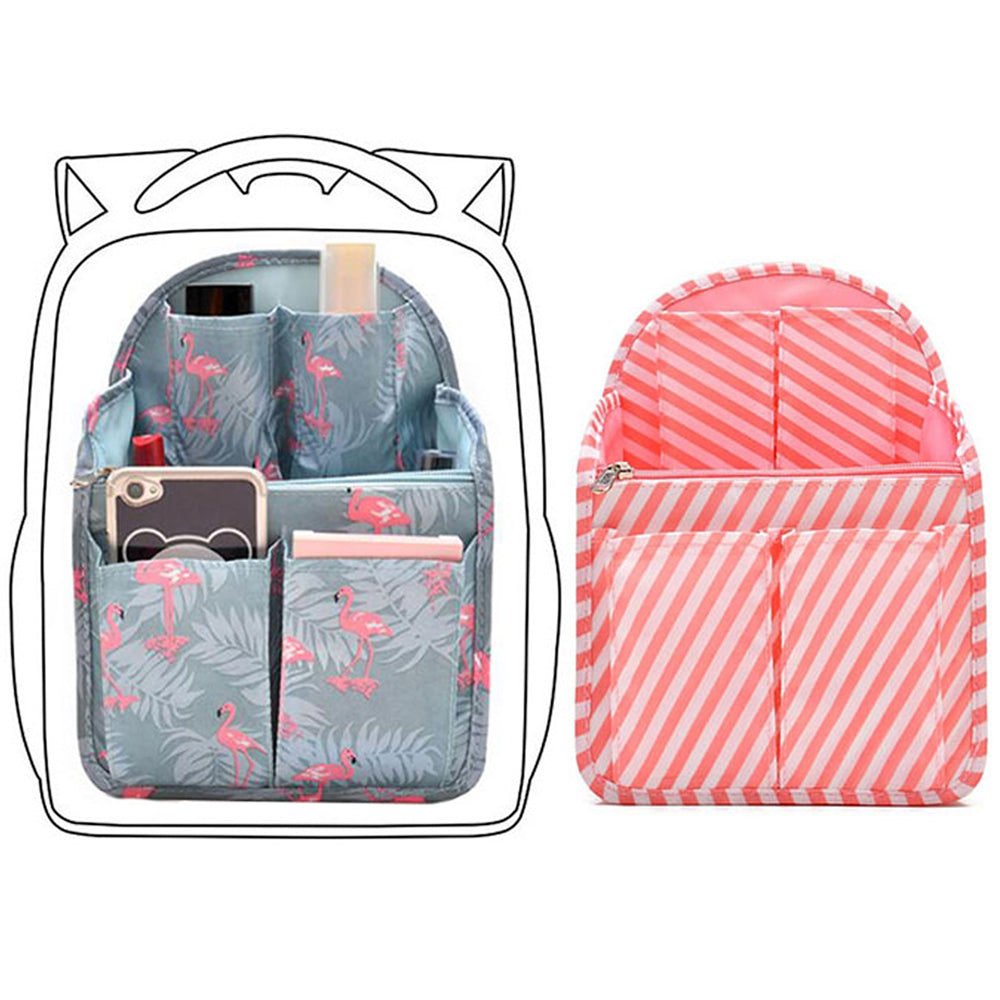 2 X Backpack Organizers Insert Bags Light Blue Pink