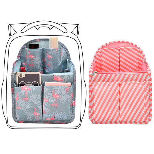 2 X Backpack Organizers Insert Bags Light Blue Pink
