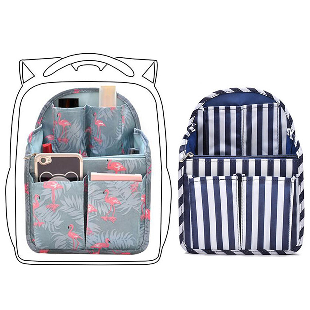 2 X Backpack Organizers Insert Bags Light Blue Navy Blue