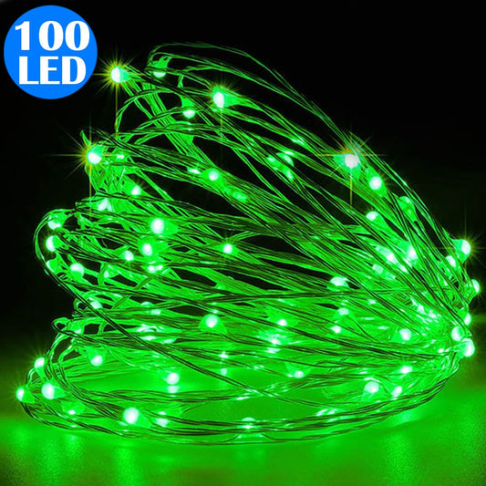 100LED Copper Wire String Lights Fairy Lights Battery Operated Remote Control