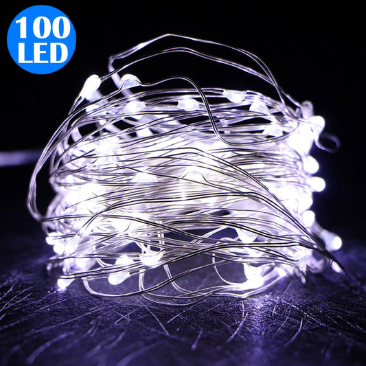 100LED Copper Wire String Lights Fairy Lights Battery Operated Remote Control