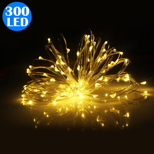 300LED Copper Wire Fairy Lights Battery Operated String Lights Remote Control