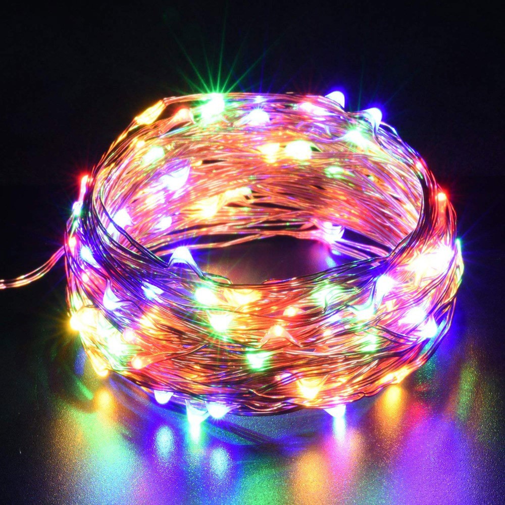 5M 50LED String Lights Sound Activated LED Music Fairy Lights Battery Operated
