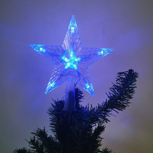 10LED Star Light Tree Topper Christmas Glowing Festival Supplies