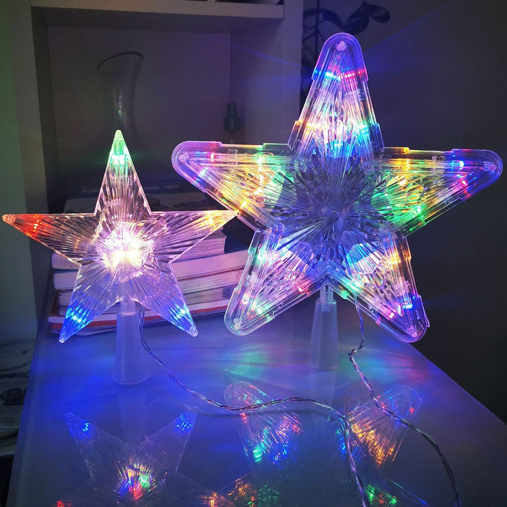 30LED Star Light Tree Topper Christmas Glowing Festival Supplies