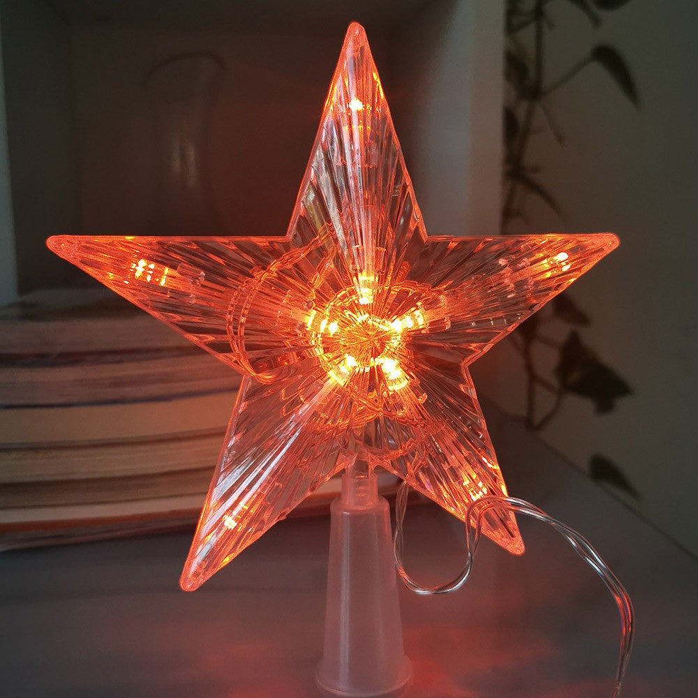 30LED Star Light Tree Topper Christmas Glowing Festival Supplies