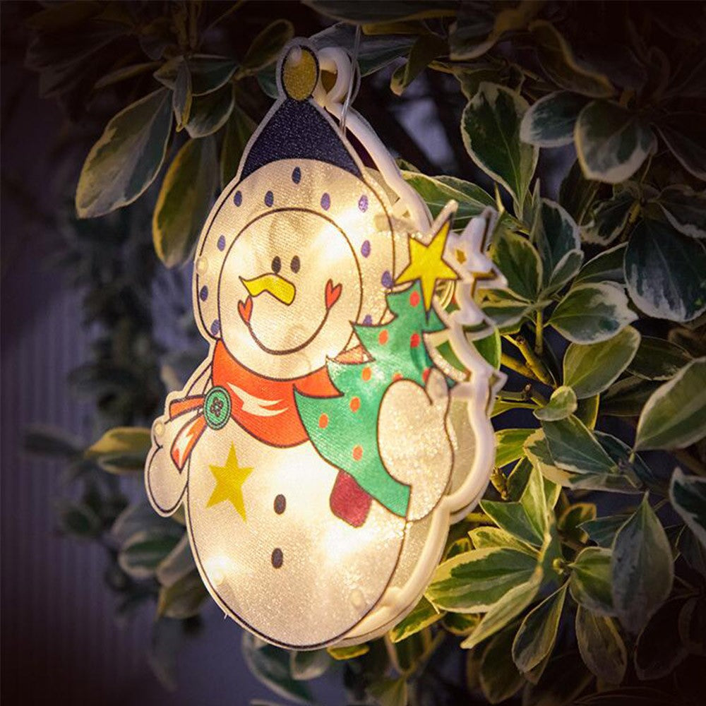 Snowman Fairy Lights 3D Window Hanging Lamp Decorative LED Lights