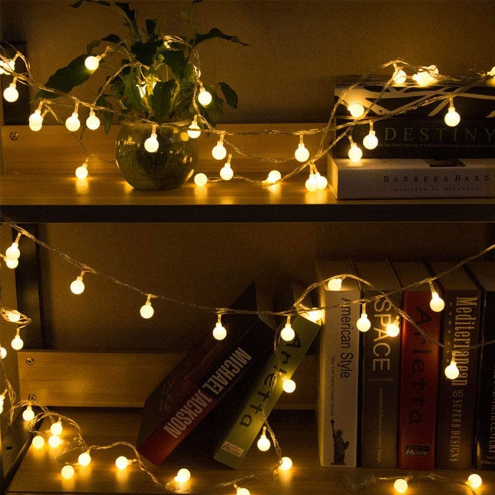 3M 30LED String Lights Battery Powered Ball Christmas String Lights for Indoor Bedroom Wedding Xmas Party Holiday Decoration