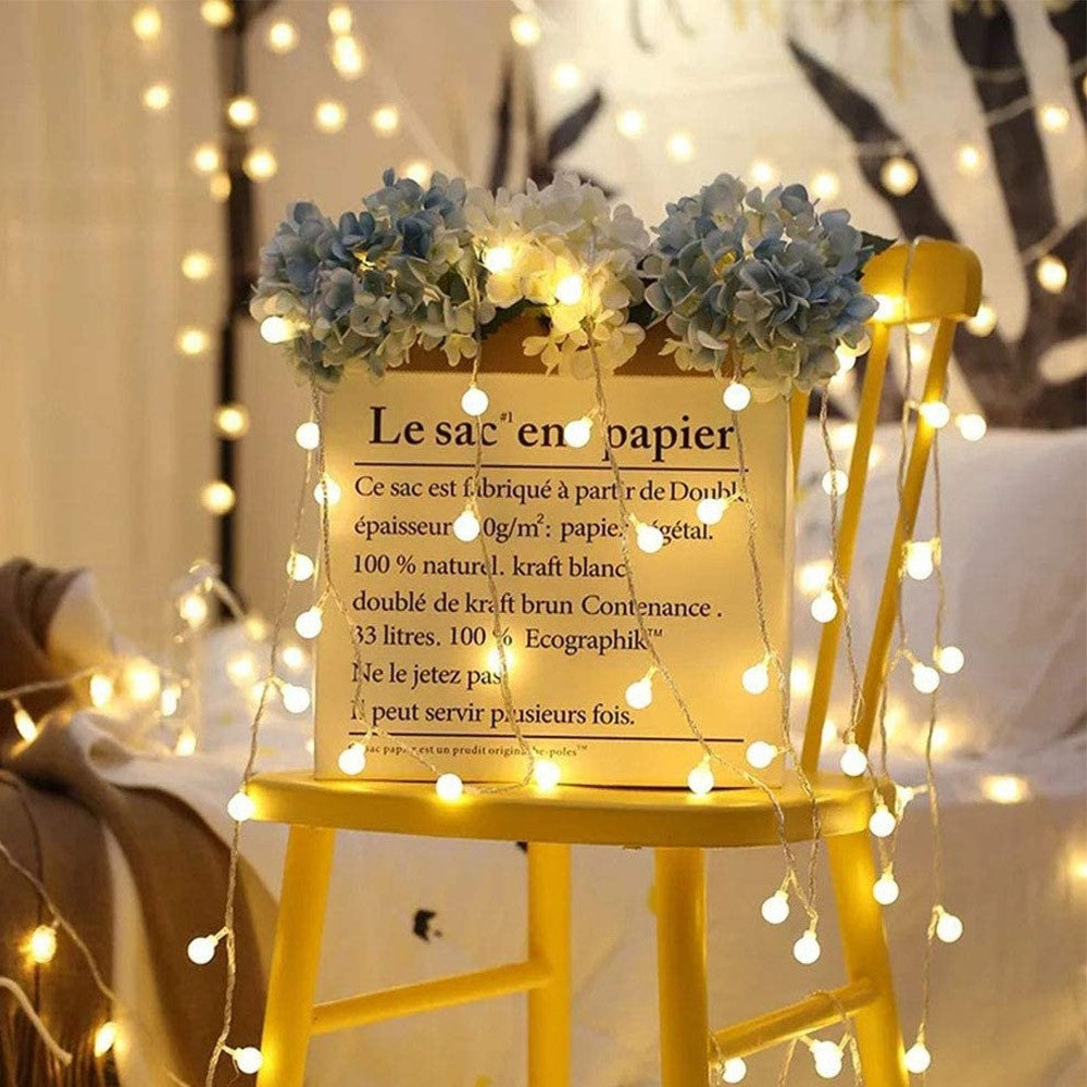 3M 30LED String Lights Battery Powered Ball Christmas String Lights for Indoor Bedroom Wedding Xmas Party Holiday Decoration