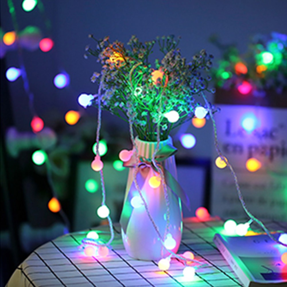 5M 50LED String Lights Battery Powered Ball Christmas String Lights for Indoor Bedroom Wedding Xmas Party Holiday Decoration