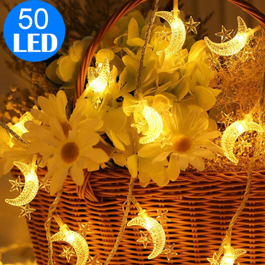 5M 50 LED Starry String Lights for Patio Garden Holiday Gardens