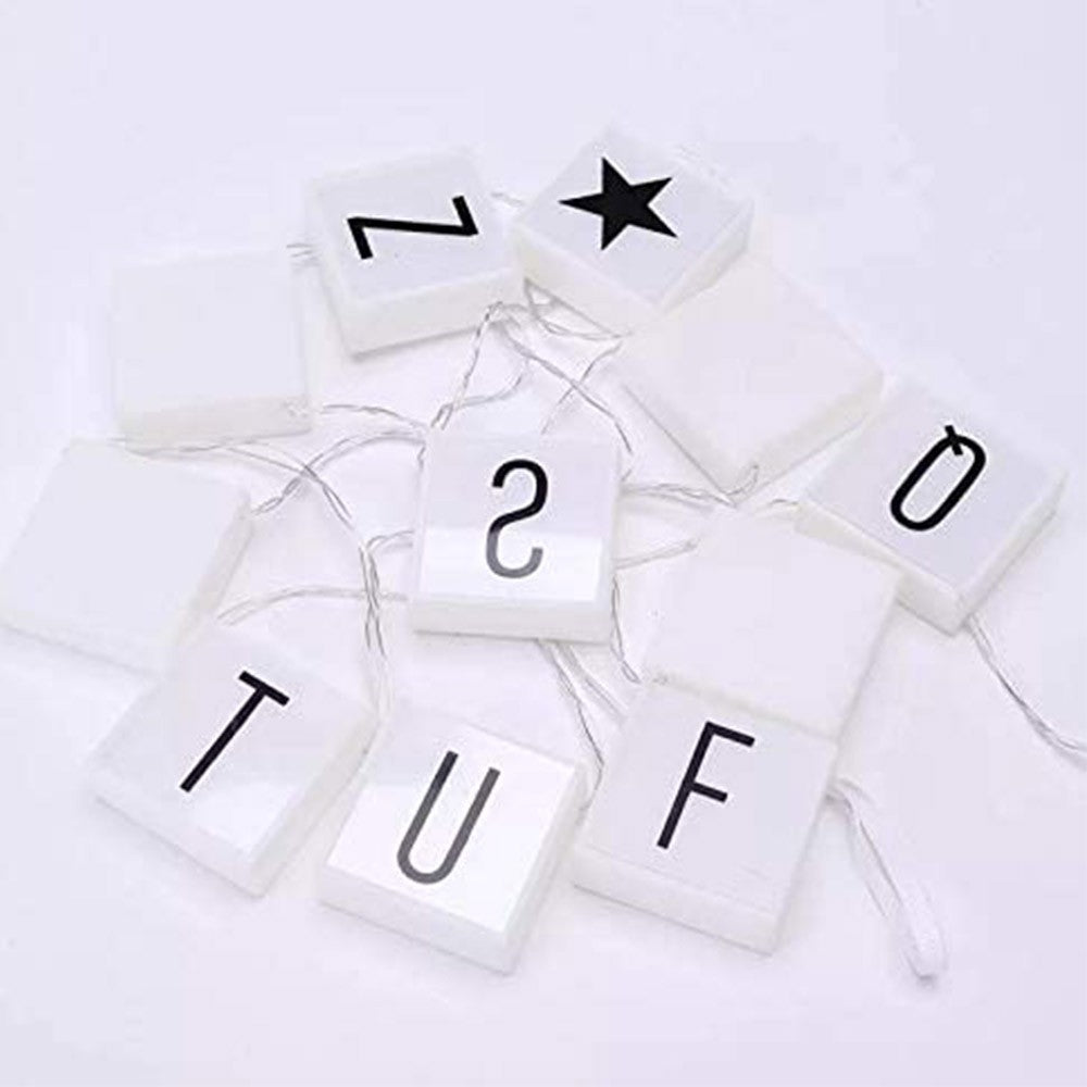 2M 20Led Letter Light Box String with 96 Cards Free Combination DIY
