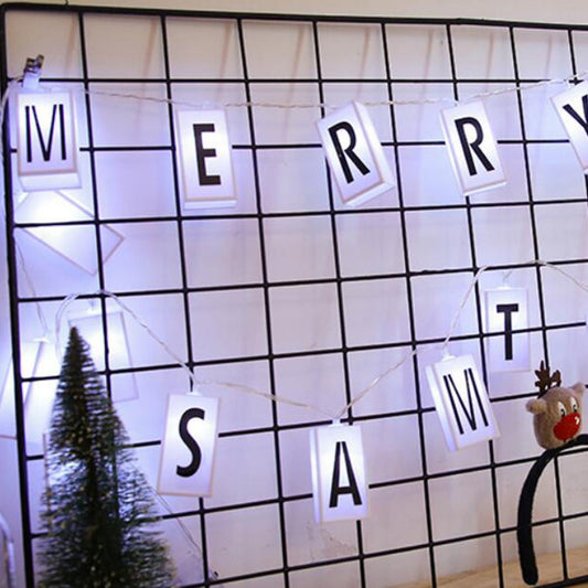 2M 20Led Letter Light Box String with 96 Cards Free Combination DIY