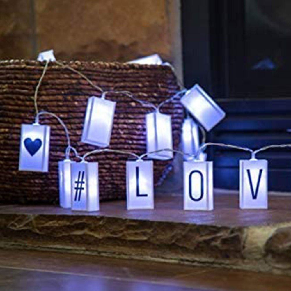 2M 20Led Letter Light Box String with 96 Cards Free Combination DIY