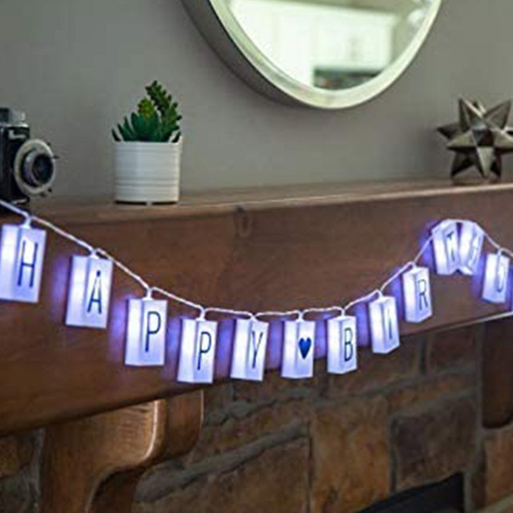 2M 20Led Letter Light Box String with 96 Cards Free Combination DIY