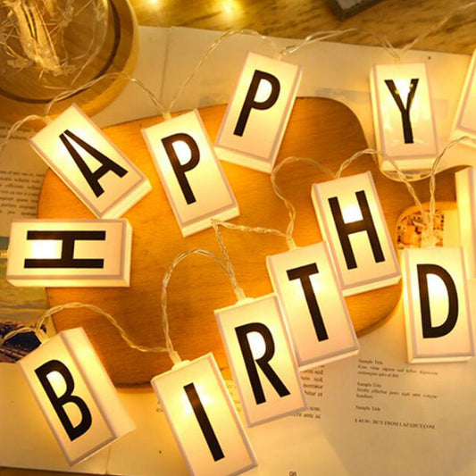 2M 20Led Letter Light Box String with 96 Cards Free Combination DIY