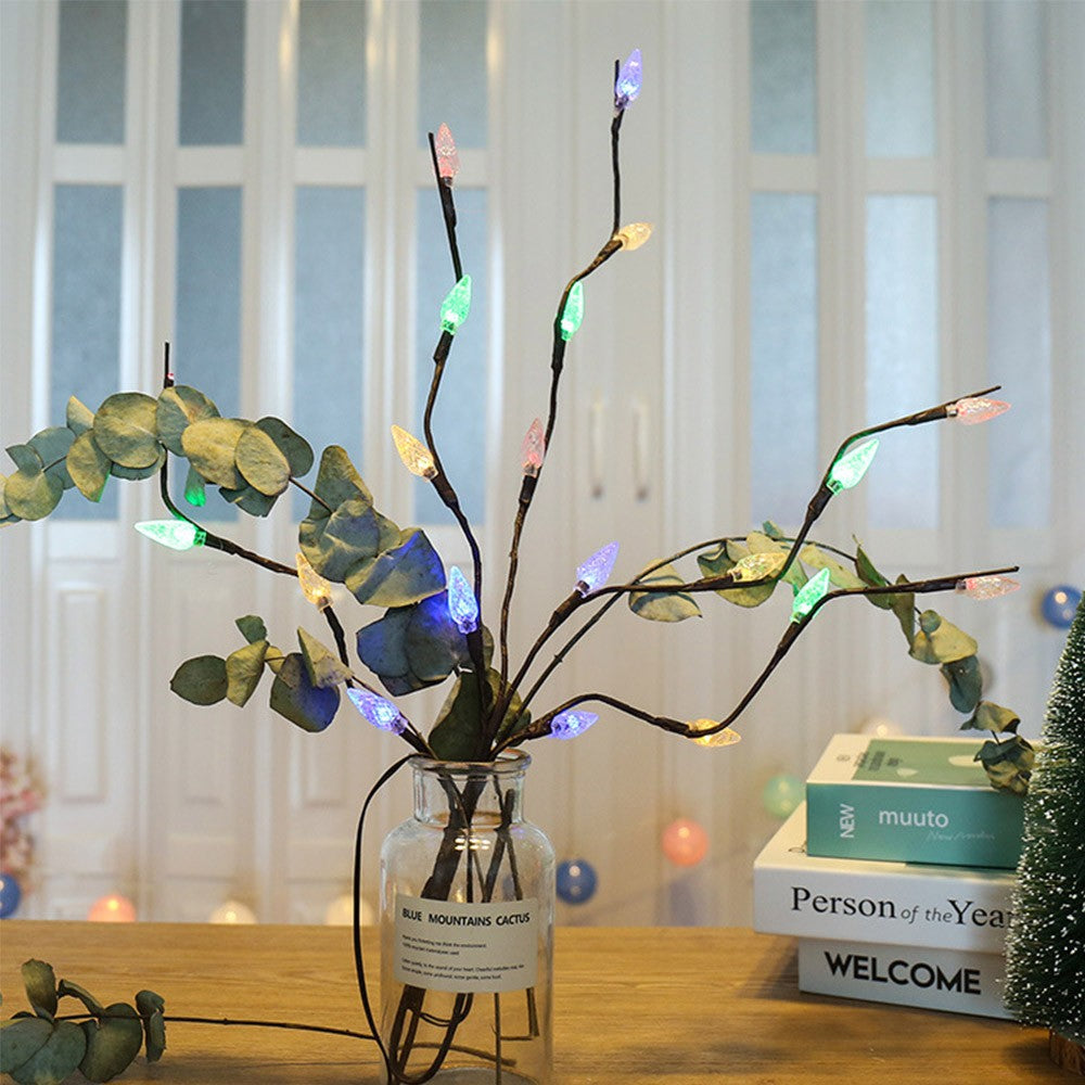 3Pcs Lighted Flowers Branch Artificial Phalaenopsis Decorative Lights