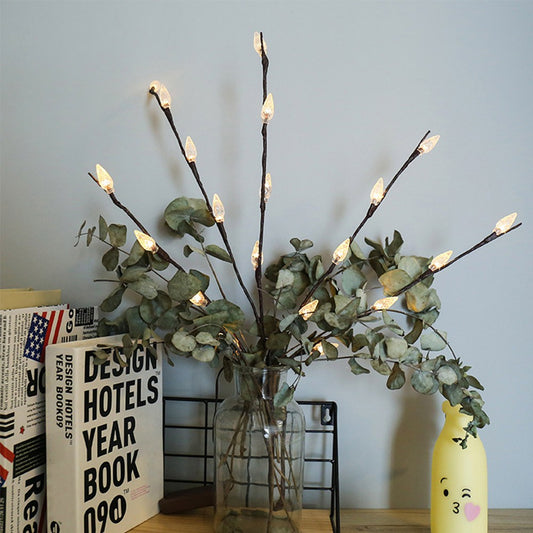 3Pcs Lighted Flowers Branch Artificial Phalaenopsis Decorative Lights