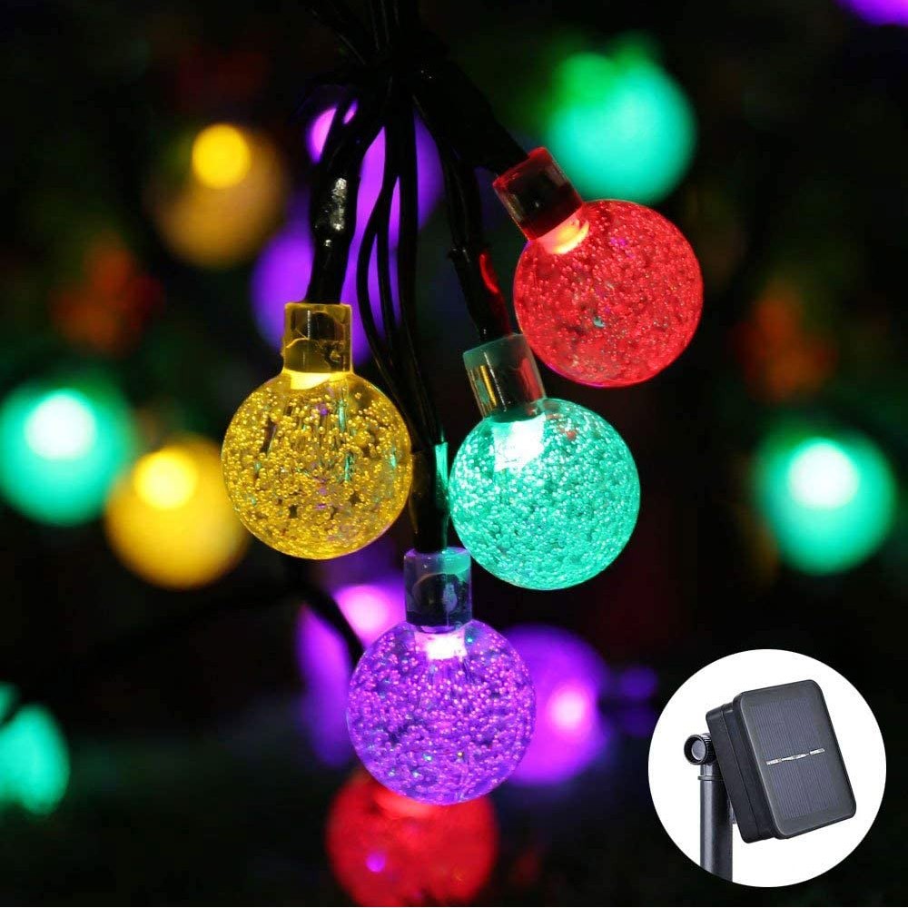 10M 100LED Solar Powered Outdoor Bulb String Lights Waterproof