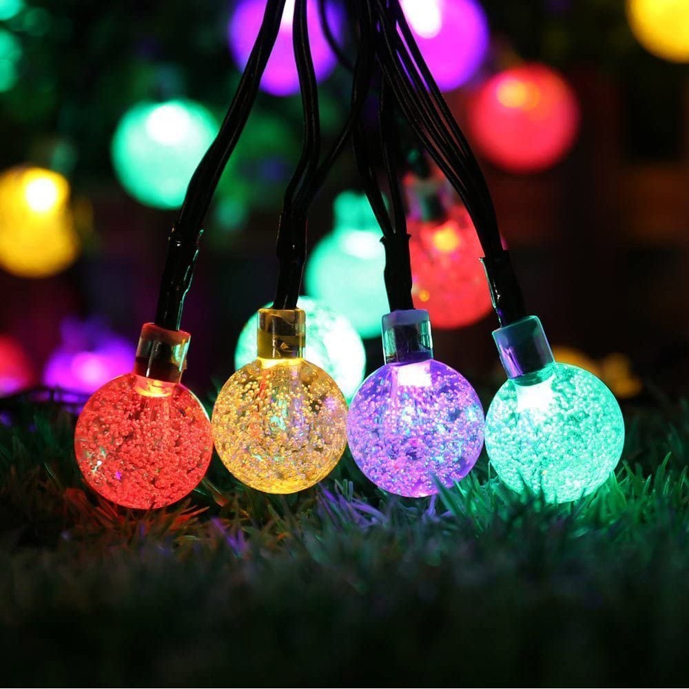10M 100LED Solar Powered Outdoor Bulb String Lights Waterproof
