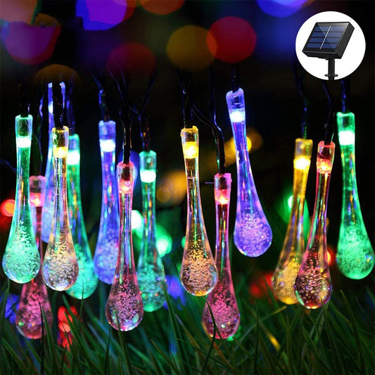 10M 100 LED Water Drop Solar Fairy Waterproof Lights for Garden