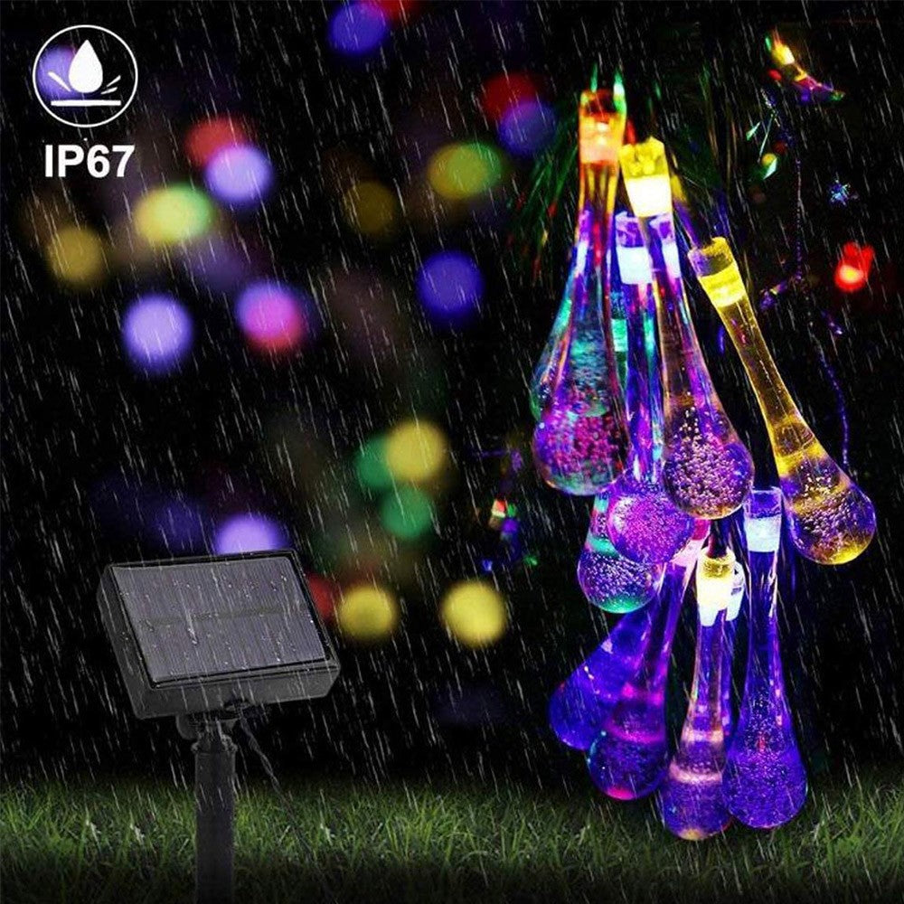 10M 100 LED Water Drop Solar Fairy Waterproof Lights for Garden