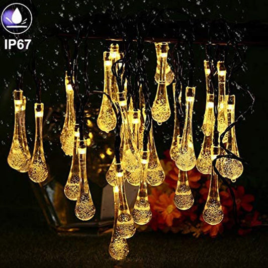 10M 100 LED Water Drop Solar Fairy Waterproof Lights for Garden