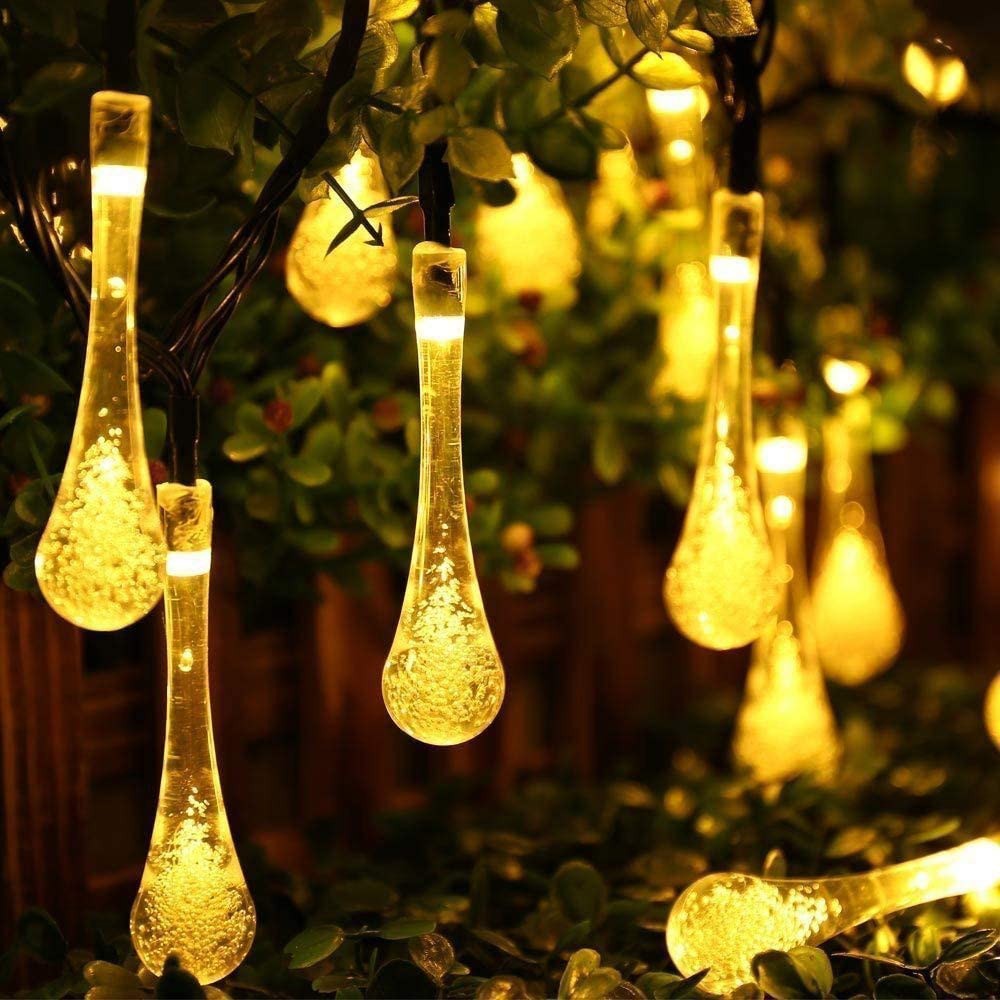 10M 100 LED Water Drop Solar Fairy Waterproof Lights for Garden