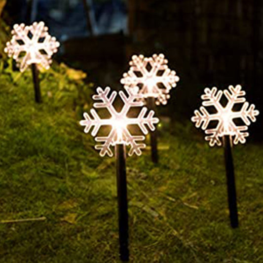 1Set 5pcs Snow Christmas Decorative Lighting Garden Path Light