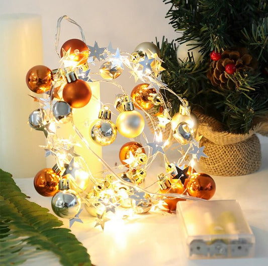 2M 20LEDs Christmas Bubble Balls String Light Battery Operated