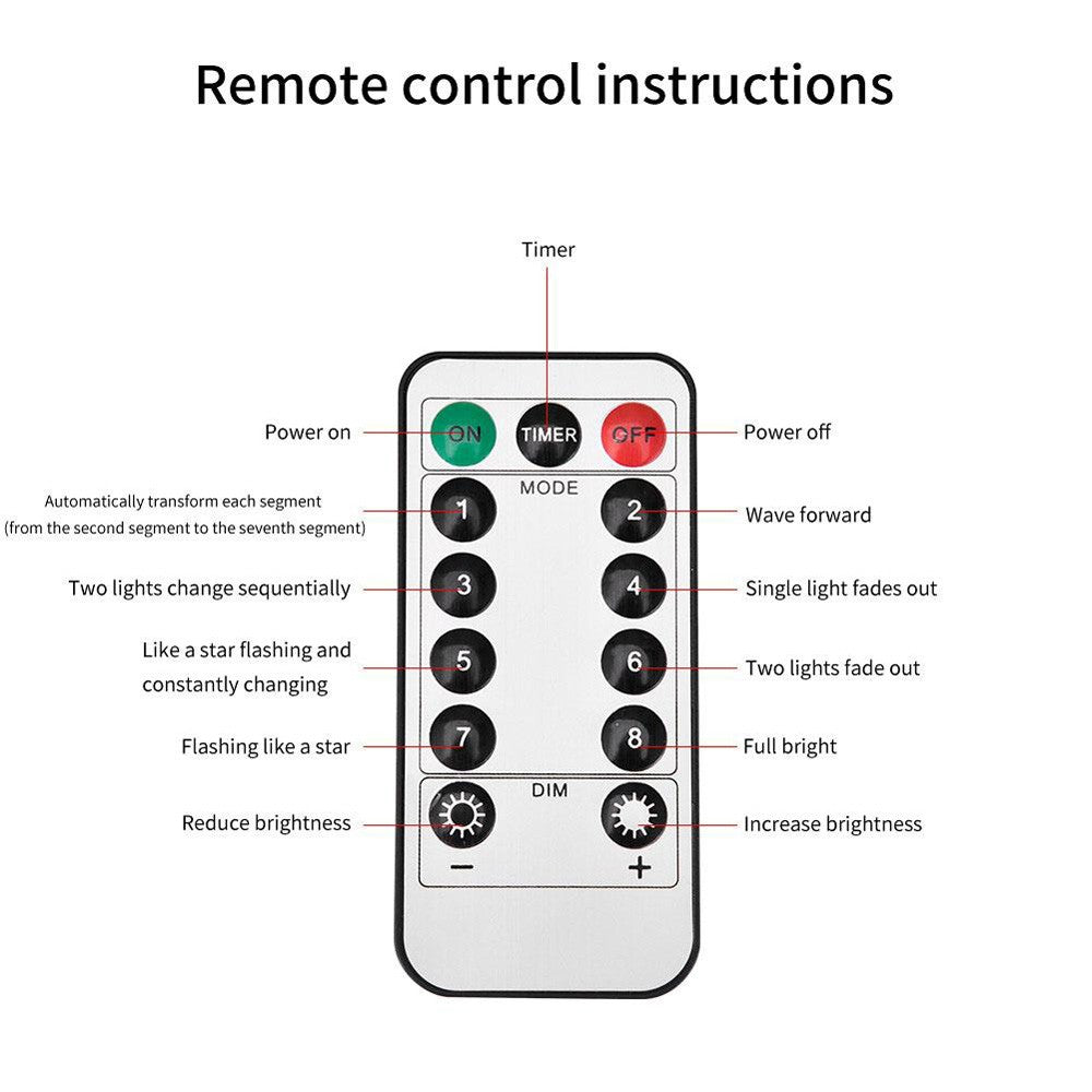 3M 30 LED String Lights Remote Control 8 Modes