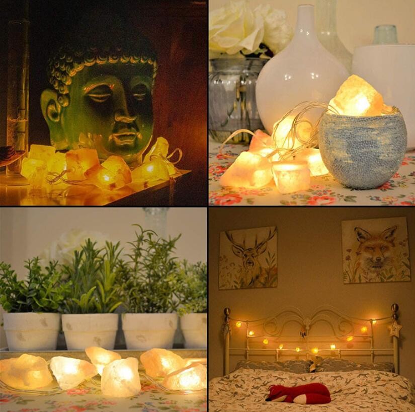20LED Himalayan Salt Fairy Light Indoor Decorative Hanging Lights USB And Battery Operated