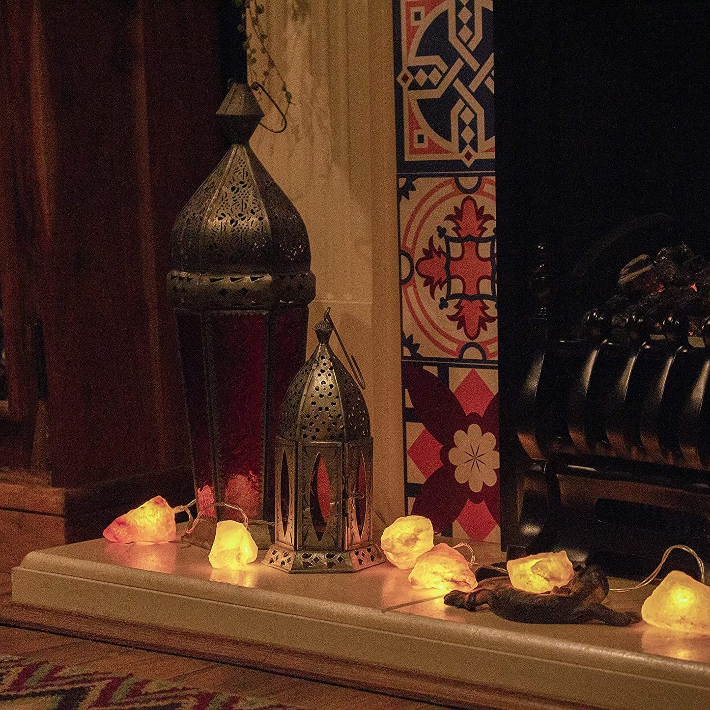 20LED Himalayan Salt Fairy Light Indoor Decorative Hanging Lights USB And Battery Operated