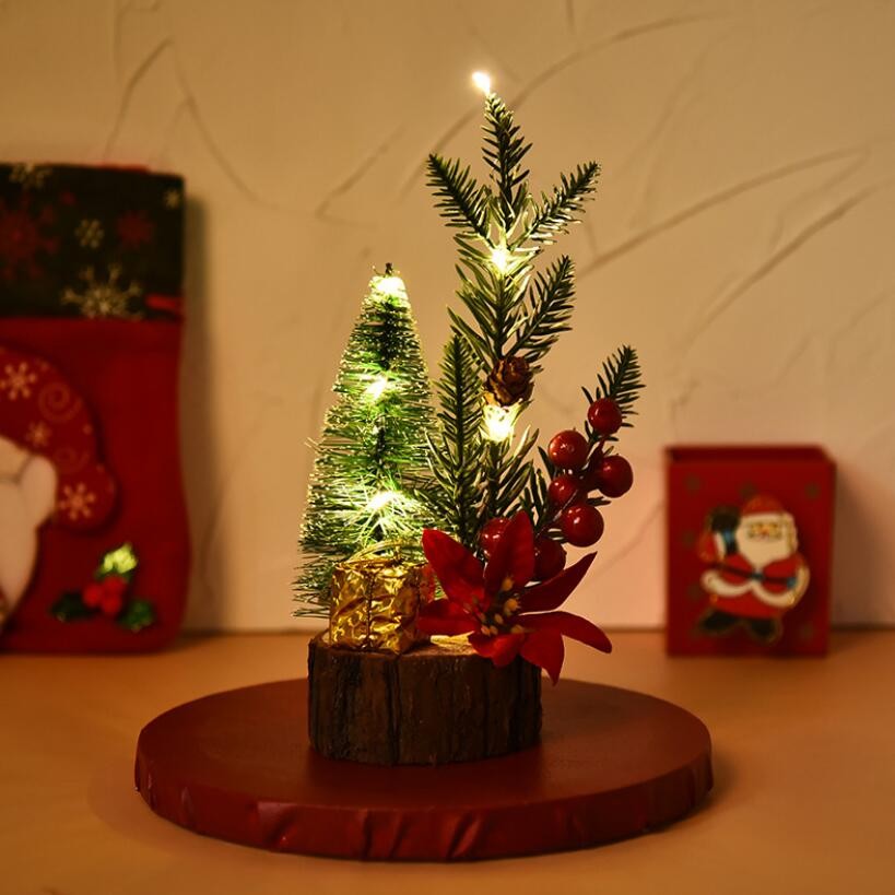 Small Christmas Ornaments Tree Home Table Decoration