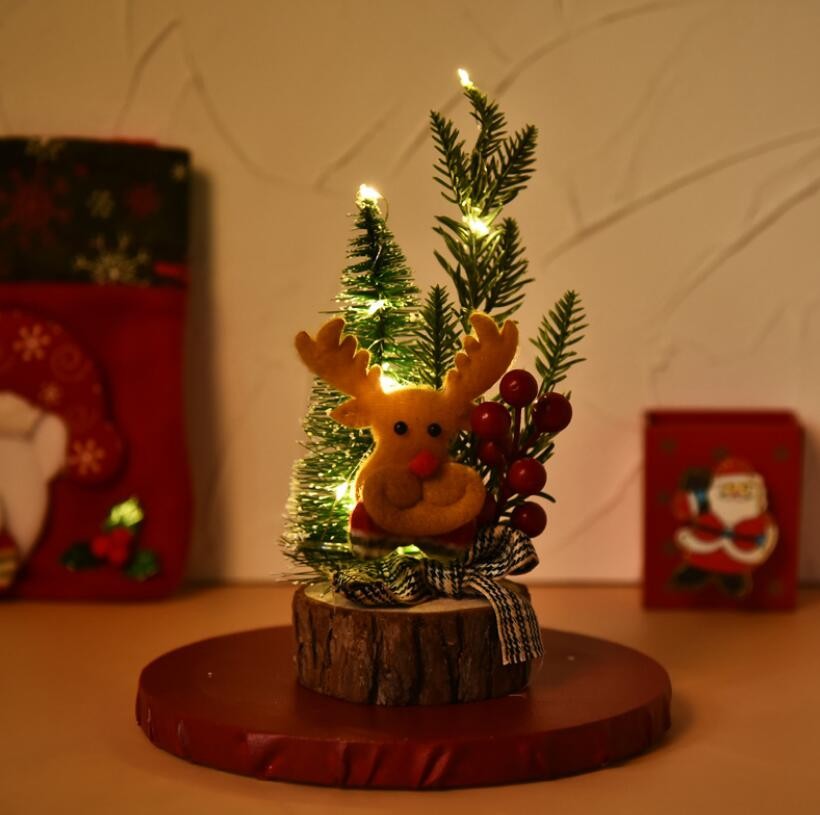 Small Christmas Ornaments Tree Home Table Decoration