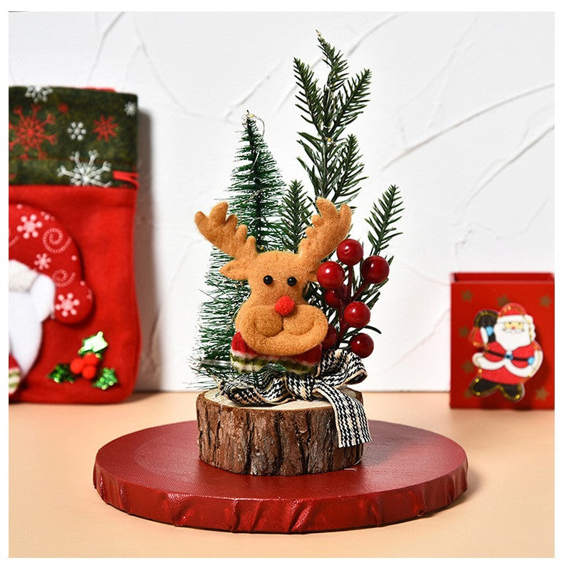 Small Christmas Ornaments Tree Home Table Decoration