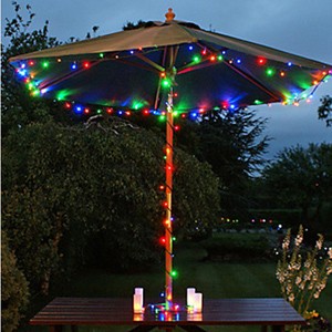 12M 100LED Multicolour 8 Mode Solar String Lights Waterproof Starry Fairy Light