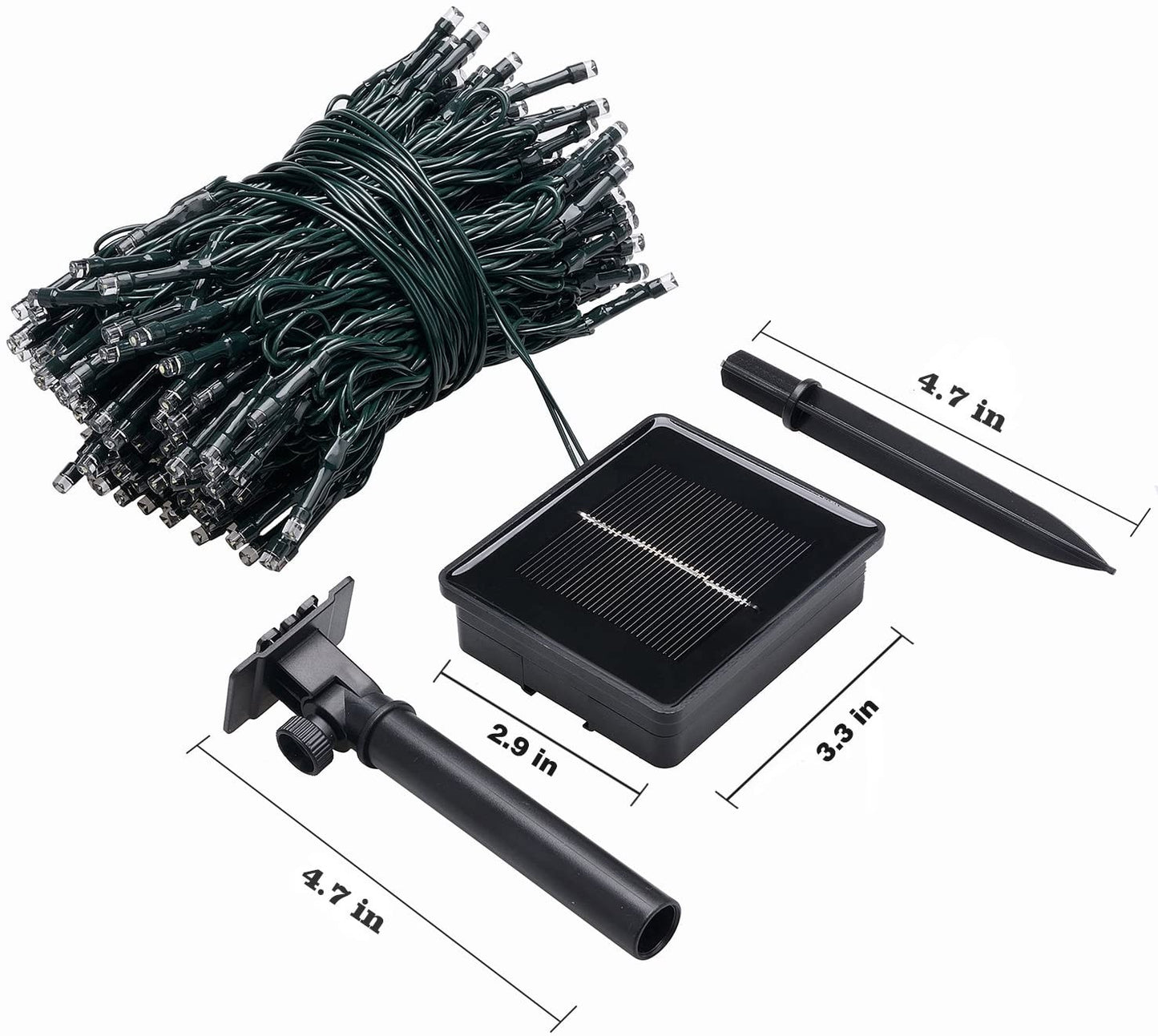 22M 200LED Warm White 8 Mode Solar String Lights Waterproof Starry Fairy Light