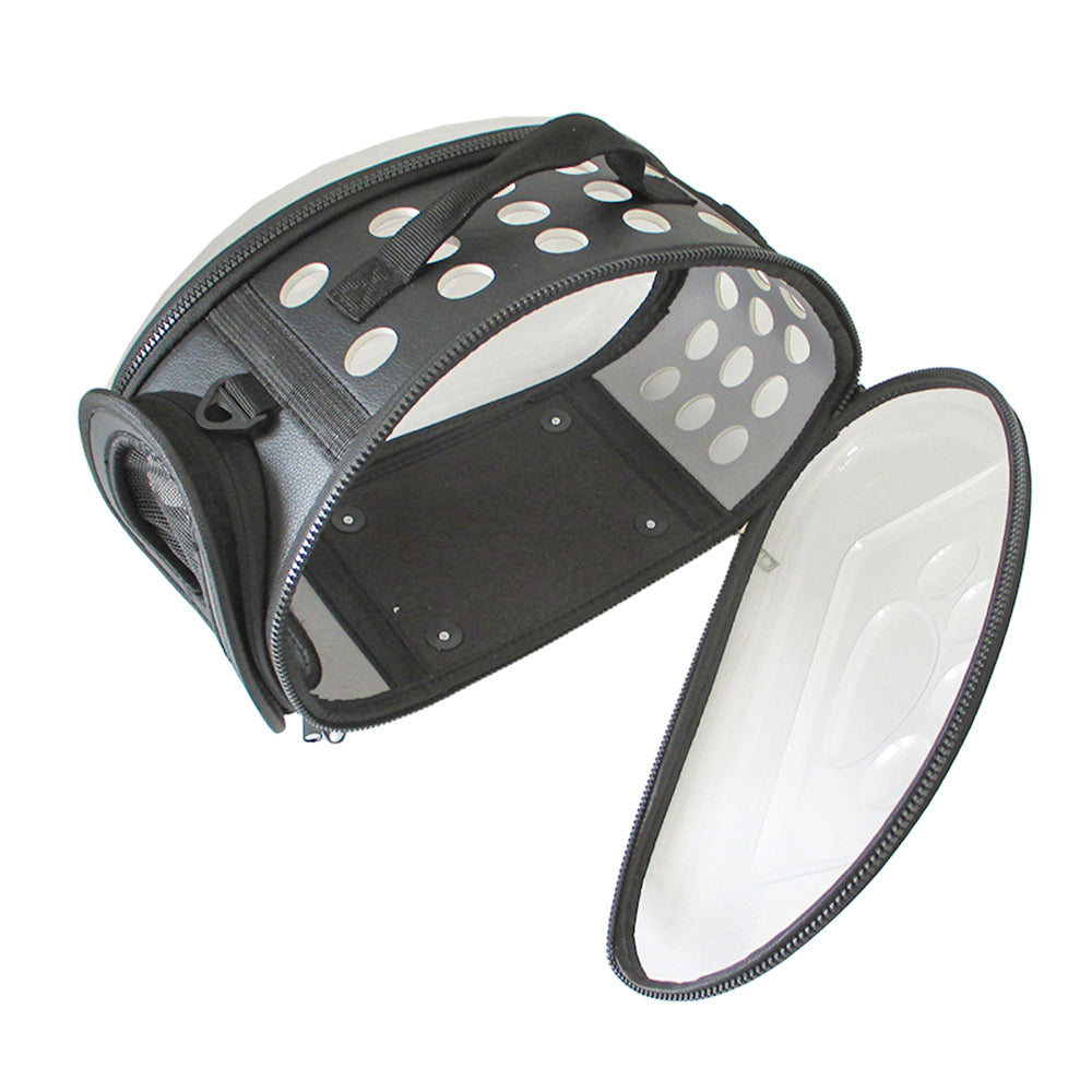 Pet Carrier Bag Outdoor Travel Space Crate Black L Size