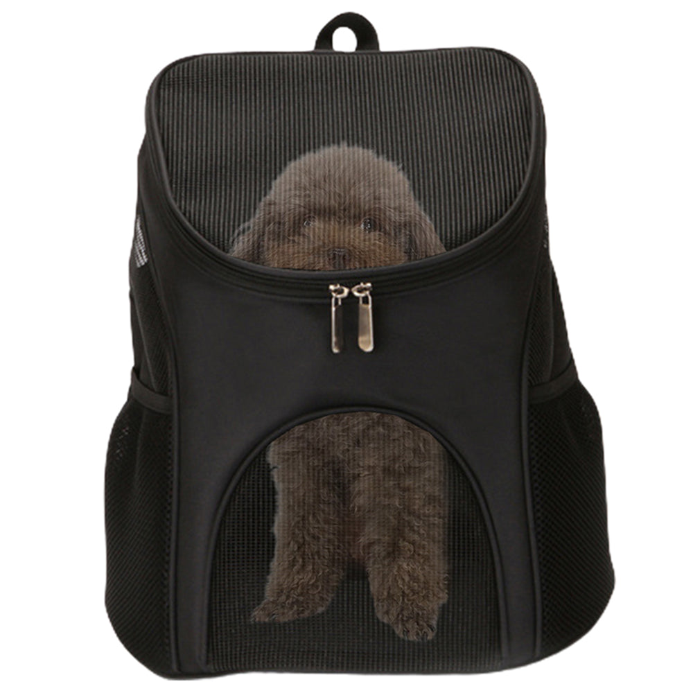 Pet Carrier Bag Outdoor Travel Space Backpack Black