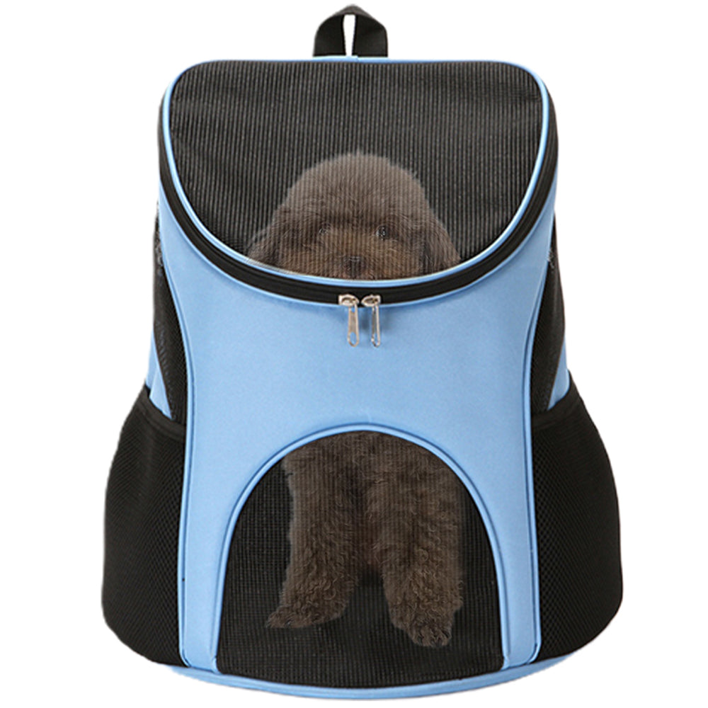 Pet Carrier Bag Outdoor Travel Space Backpack Blue