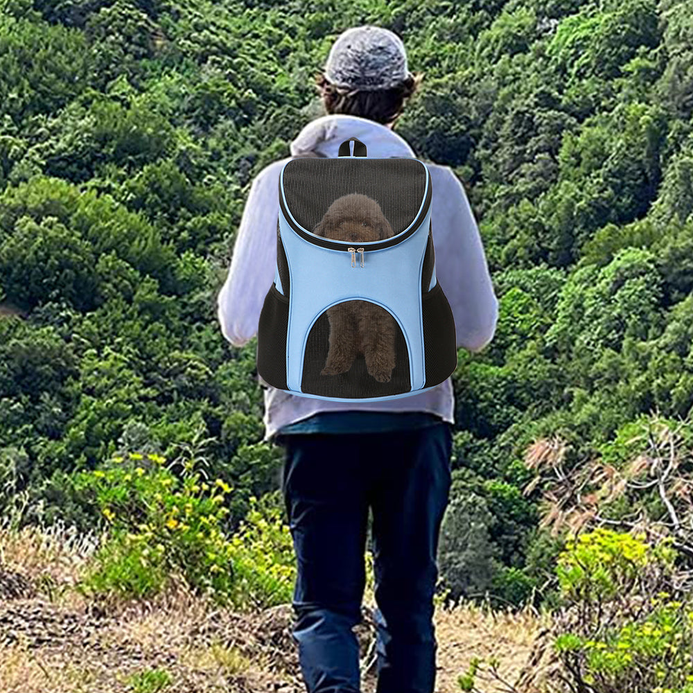 Pet Carrier Bag Outdoor Travel Space Backpack Blue